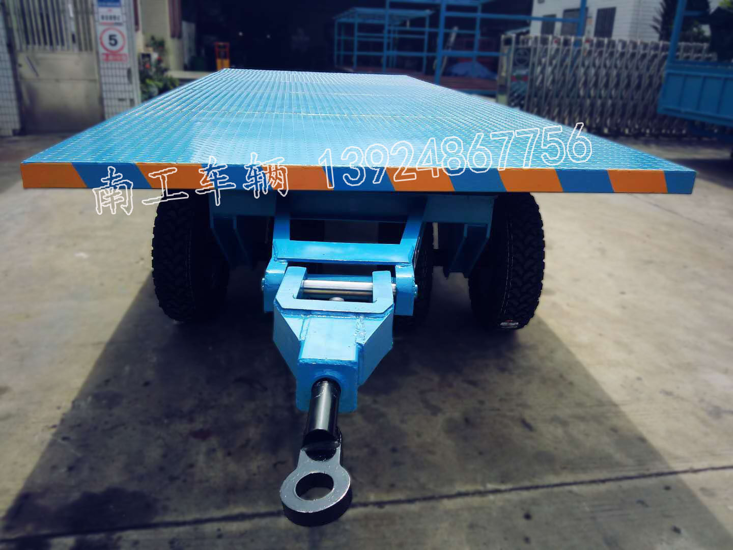 7吨走沙地充气胎平板拖车无动力牵引工具拖车