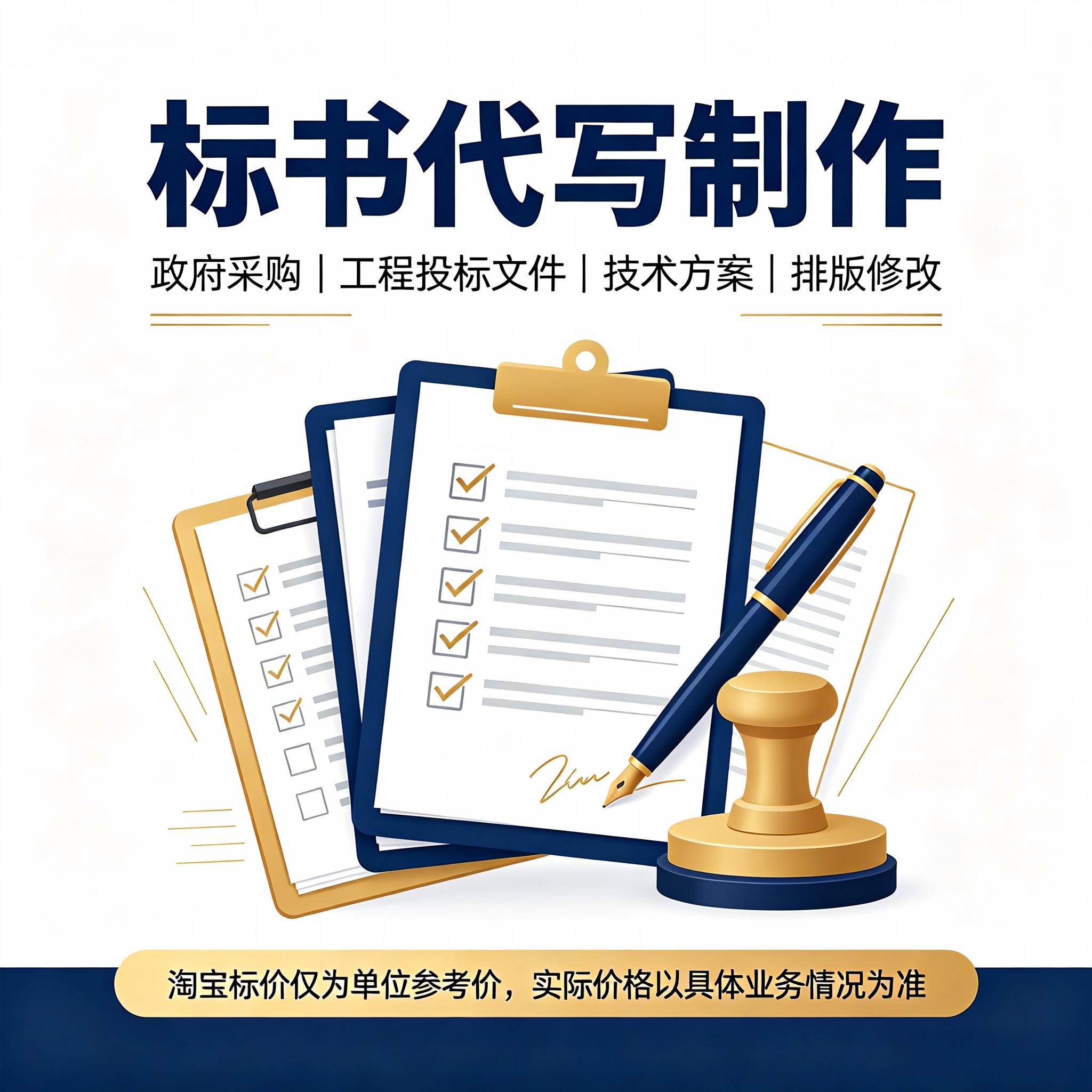 标书代写制作 政府采购工程投标标书编制