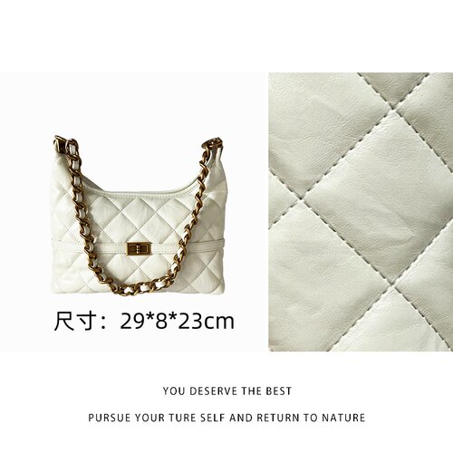 【尚恩】&Fashion-TF-565912-奶昔白-原厂进口皮休闲百搭斜挎包