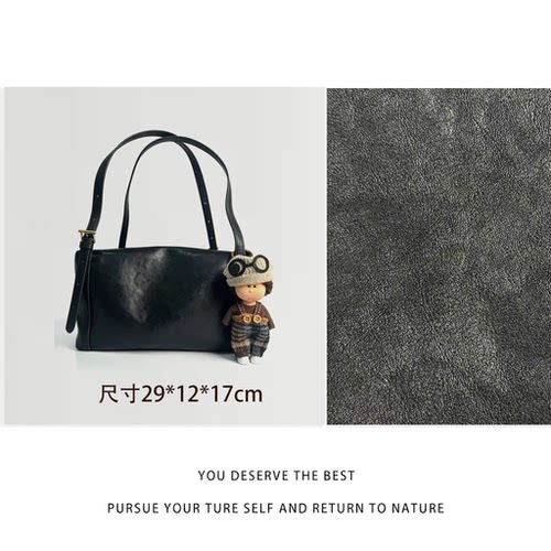 CC&Fashion-TF-5917-黑色-原厂进口皮休闲百搭手提单肩包
