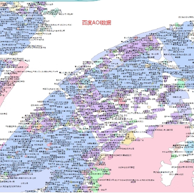 2024百度地图POI百度AOI全类型兴趣点兴趣面2024按需报价默认aoi