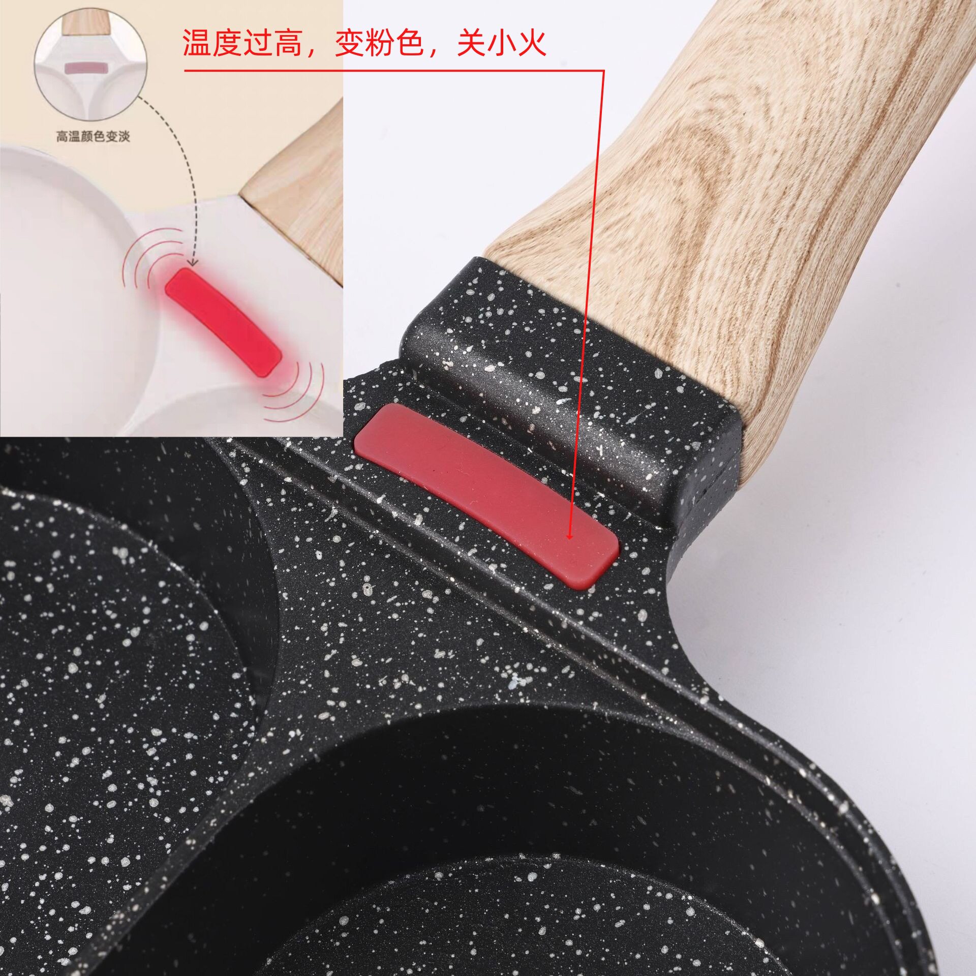 鸡蛋汉堡锅麦饭石四孔带盖煎蛋锅不粘锅早餐平底锅蛋堡锅煎蛋神器