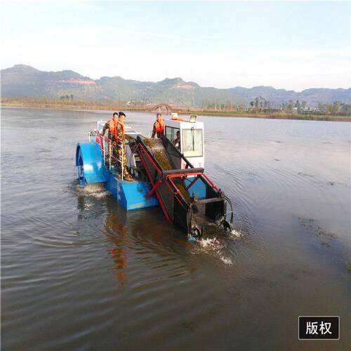 全动割水葫芦打捞船河道水草清理船机全自动草yy-56割船厂家发货
