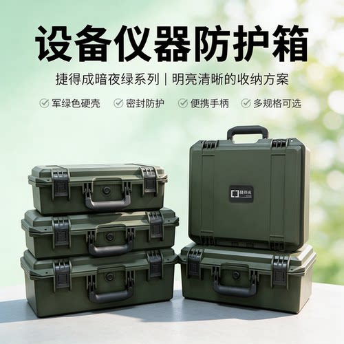 军绿色硬壳防水防护箱内衬定制