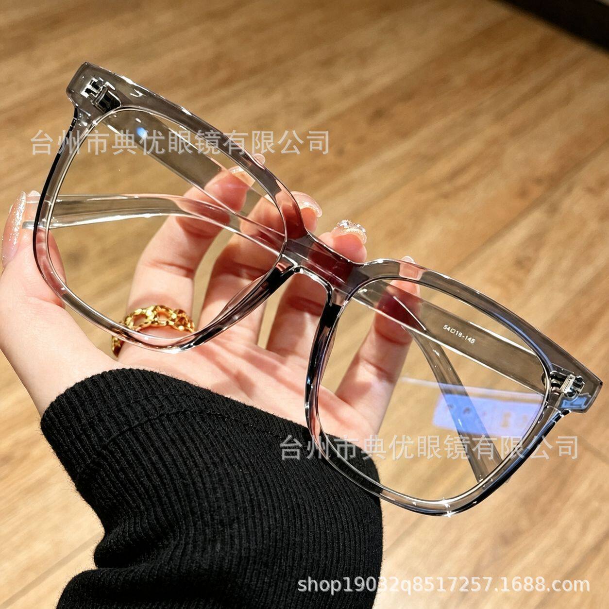 新款跨境时尚百搭日常潮流眼镜框男方框素颜经典复古办公平光镜女