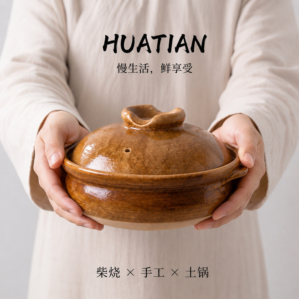 严选砂锅煲家用煤气灶专用陶土炖锅汤锅商用耐高温陶瓷煲沙锅批发