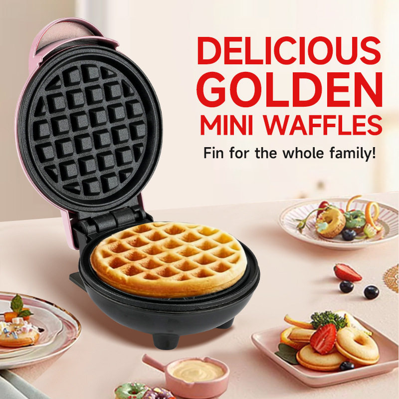 迷你华夫饼机家用烘焙蛋糕华夫饼机器三明治早餐机waffle maker