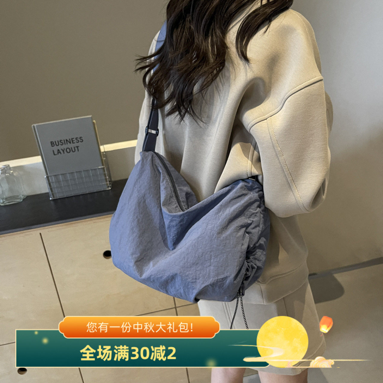 日系休闲轻便斜挎大包包女新款运动时尚帆布包外出上班通勤单肩包