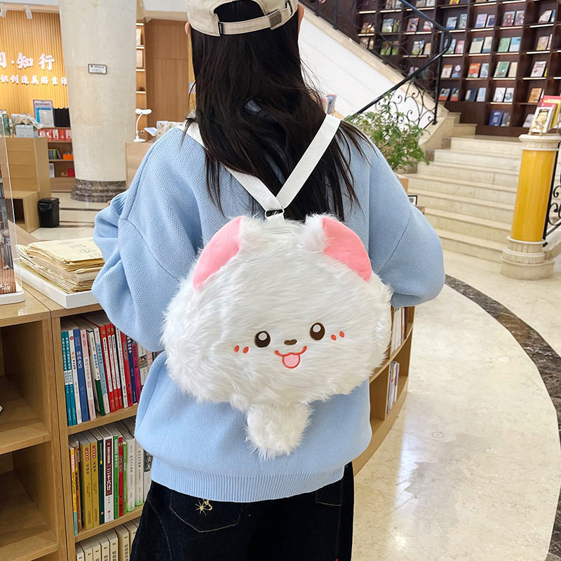 猫咪毛绒双肩包包毛绒玩偶生日礼物可爱呆萌2025新款甜美卡通