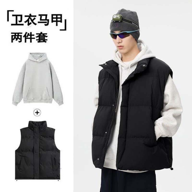 秋冬季马甲新款加厚保暖防风御寒休闲百搭时尚韩版青少年立领外套