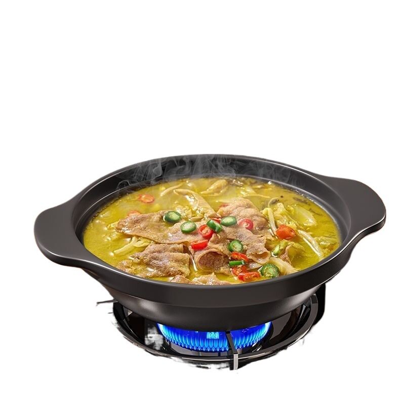 砂锅炖锅浅口黄焖鸡黑鸭煲耐高温干烧不裂煲仔饭沙锅陶瓷煲燃气灶