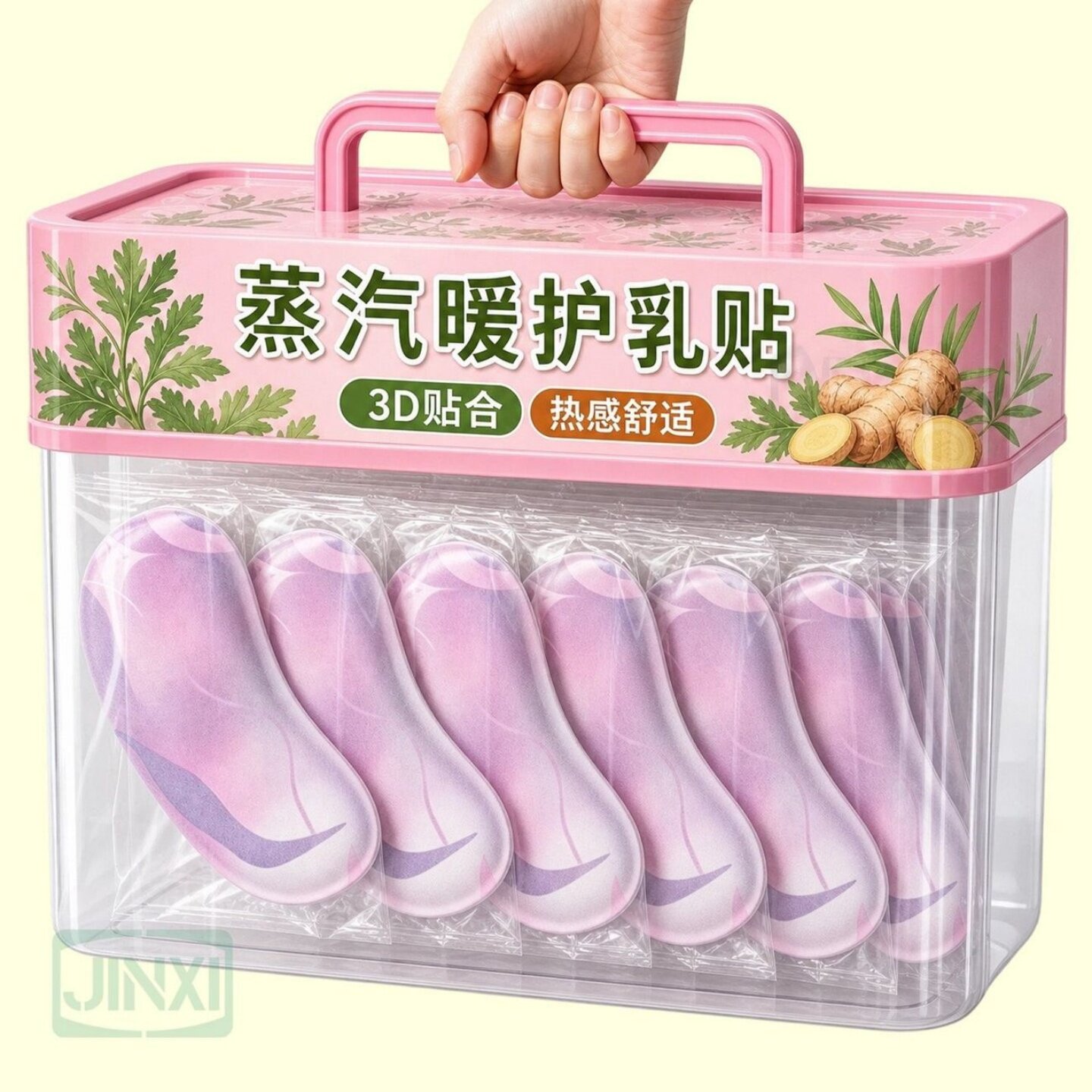乳腺贴胸部热敷宝妈暖护乳贴蒸汽暖胸乳房专用月子贴自发热玫瑰贴