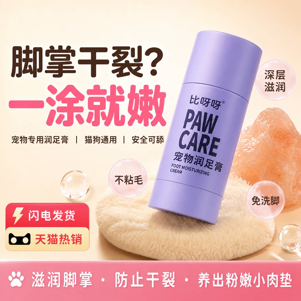 比呀呀猫狗润足膏防裂保湿不粘毛