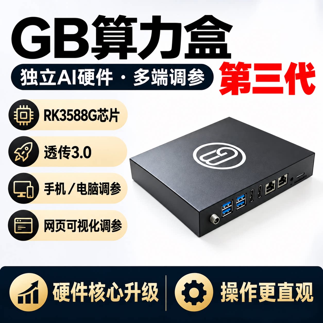 GBAI算力盒子RK3588PUBG全套图片