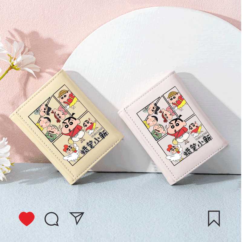 蜡笔小新PU手办周边钱包日系卡包
