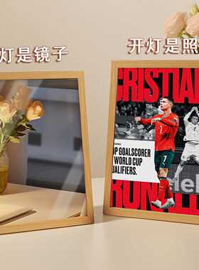国际球星C罗梅西周边发光手办
