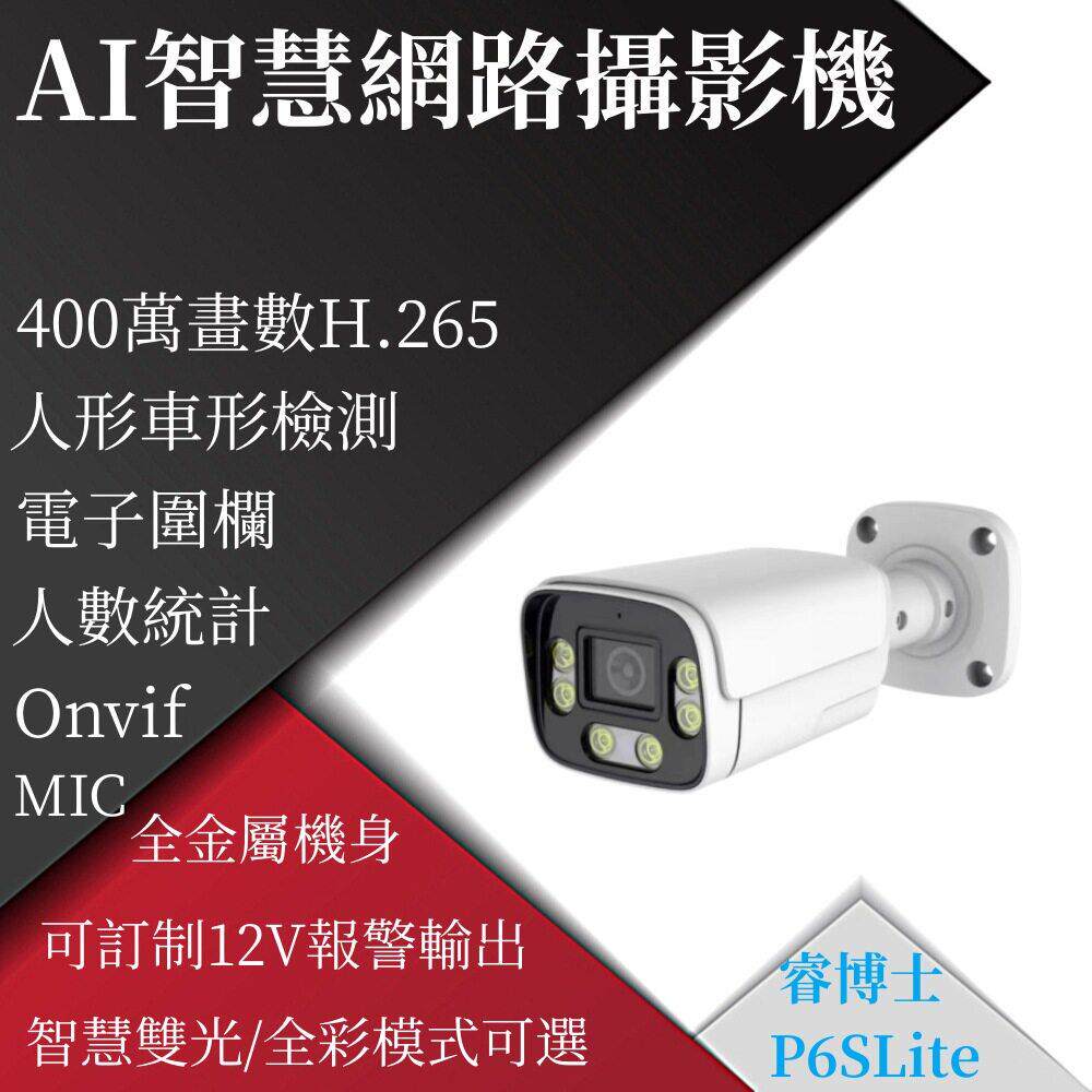 AI人形检测电子围栏客流统计报警输出网络摄像机400万双光全彩IPC