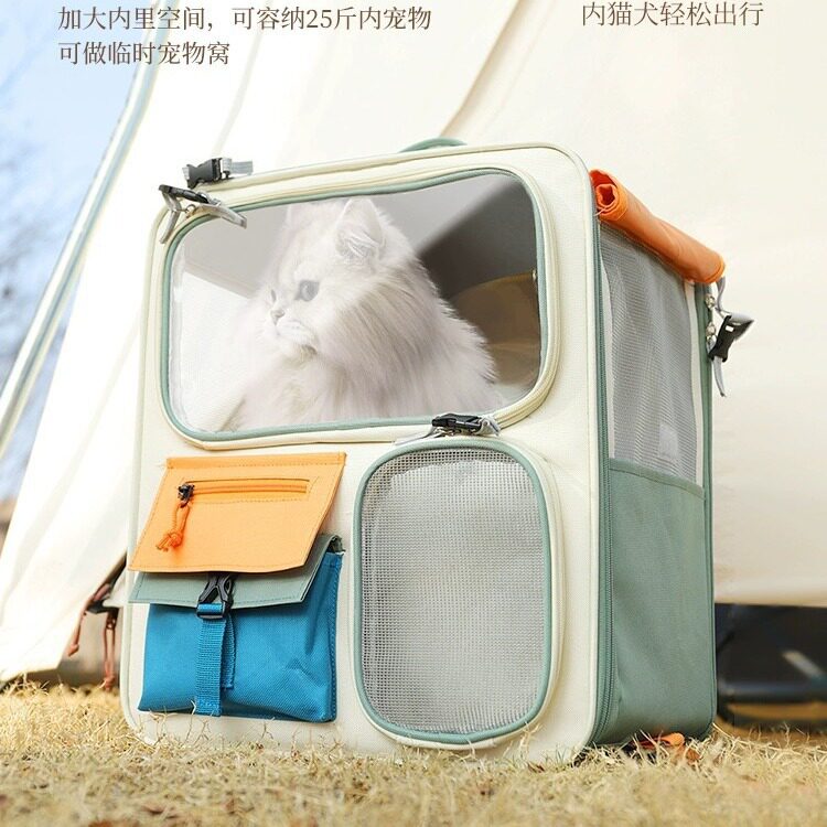 猫包外出大容量行李箱多猫宠物便携猫咪多功能轮子拉杆箱透明背包