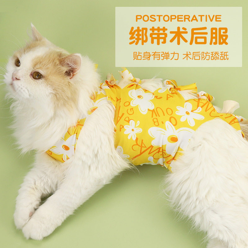 猫咪绝育服母猫断奶服宠物术后防舔衣服母狗猫公猫绑带猫猫手术服