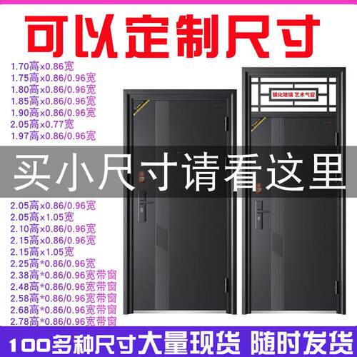 钢质门出租房门小尺寸防盗门定制工程门进户门入户门铁门单门子母