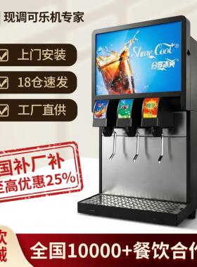 元饮可乐机商用糖浆气瓶碳酸自助饮料机苏打水果汁汉堡店冷饮厂家
