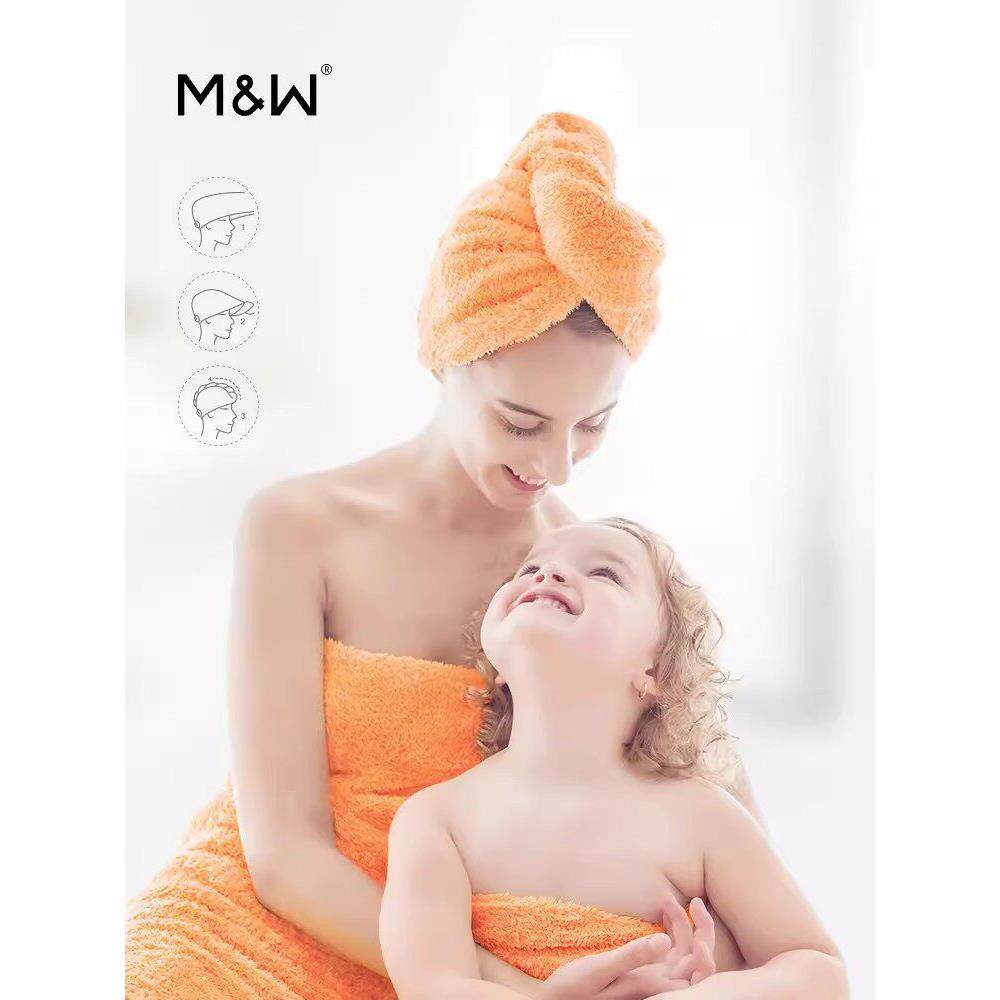 M&W蜗品正品微丝开纤纱超强吸水干发帽包头浴帽女洗头发速干浴巾