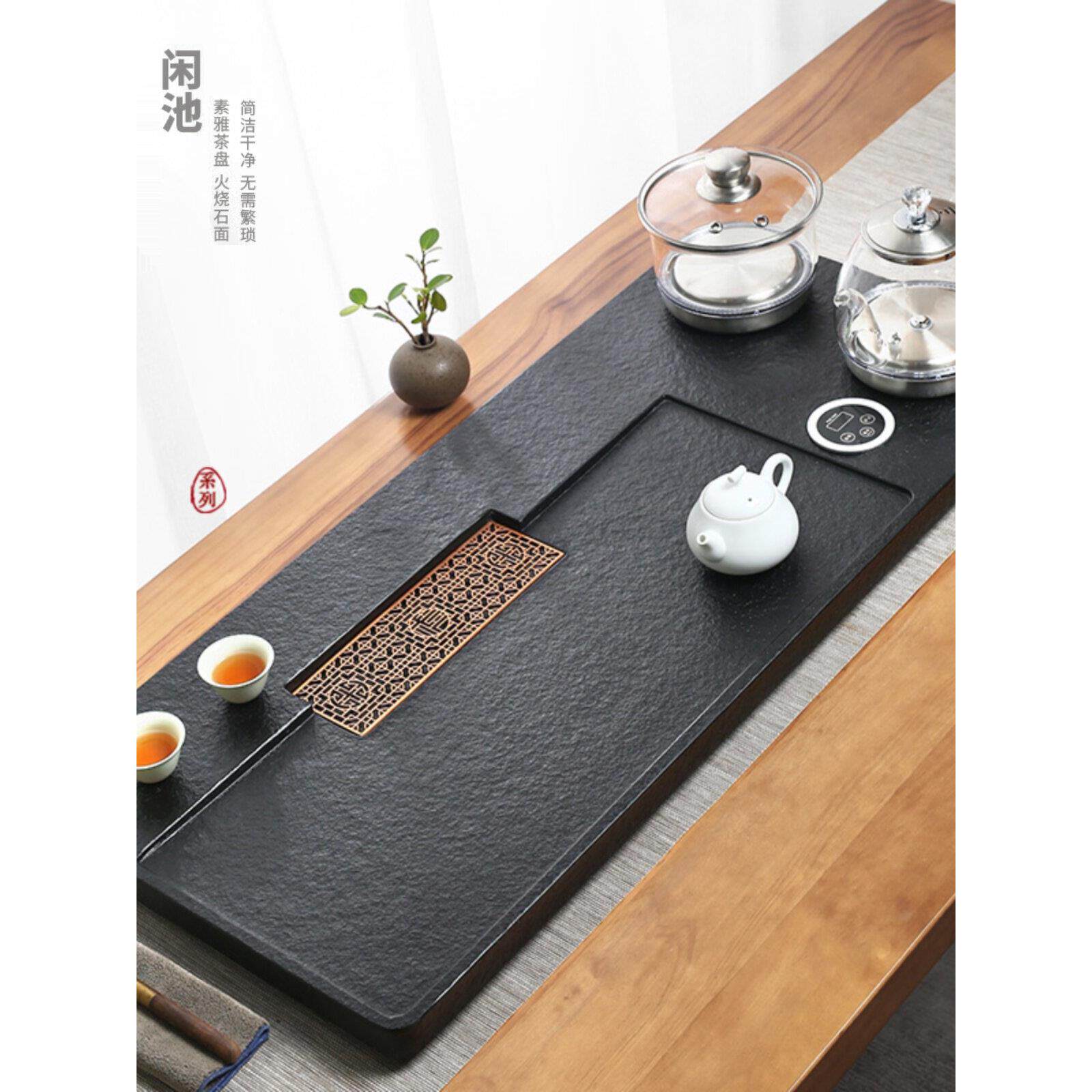 茶具：天然石材茶盘、整体茶几、全自动水壶一体机、石材板、石材