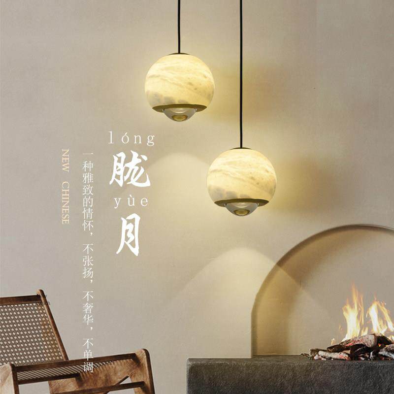 卧室床头吊灯现代简约升降伸缩网红客厅背景墙装饰灯主卧小吊线灯