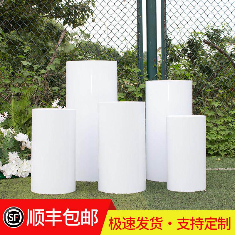 婚庆道具新款甜品台柱子婚礼订婚宴布置铁艺国庆圆柱圆形立柱路引