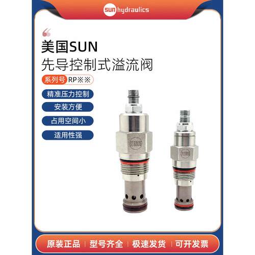 SUN太阳插装阀RPGC GE IC-LAN B C D E G J K N Q S U V WN溢流阀