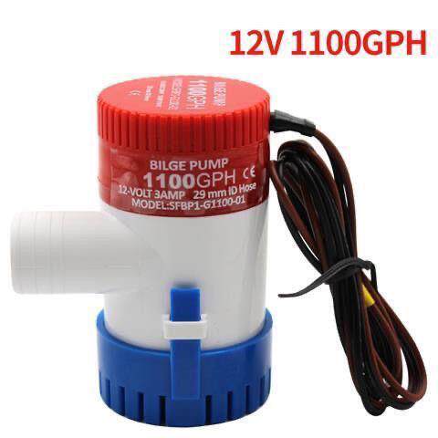 舱底泵12V1100gph/750gph直流潜水泵船用排水泵游船电瓶小型水泵
