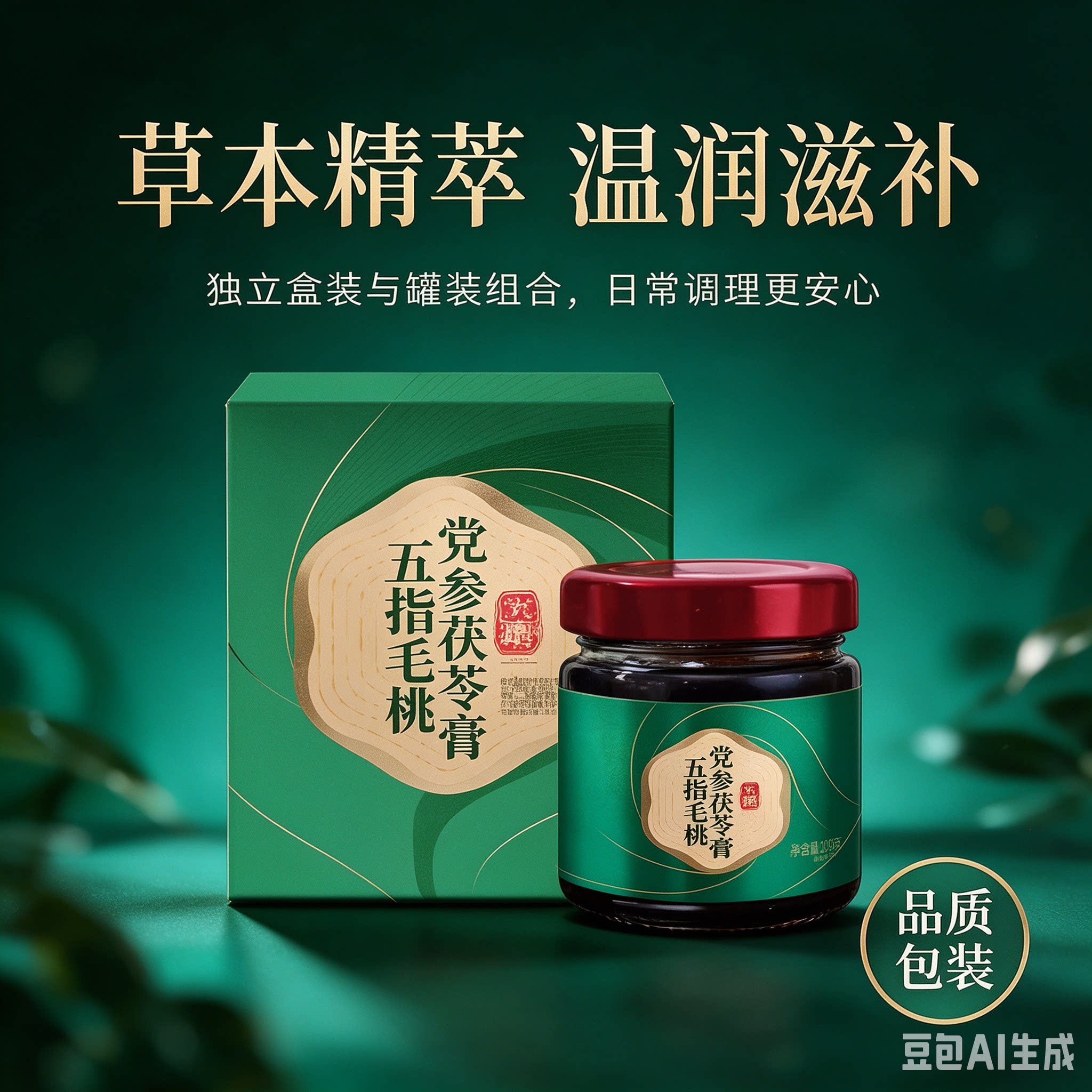 五指毛桃党参茯苓草本膏