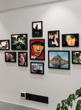 周杰伦海报挂画专辑相框照片墙jay周边卧室客厅装饰画背景墙壁画