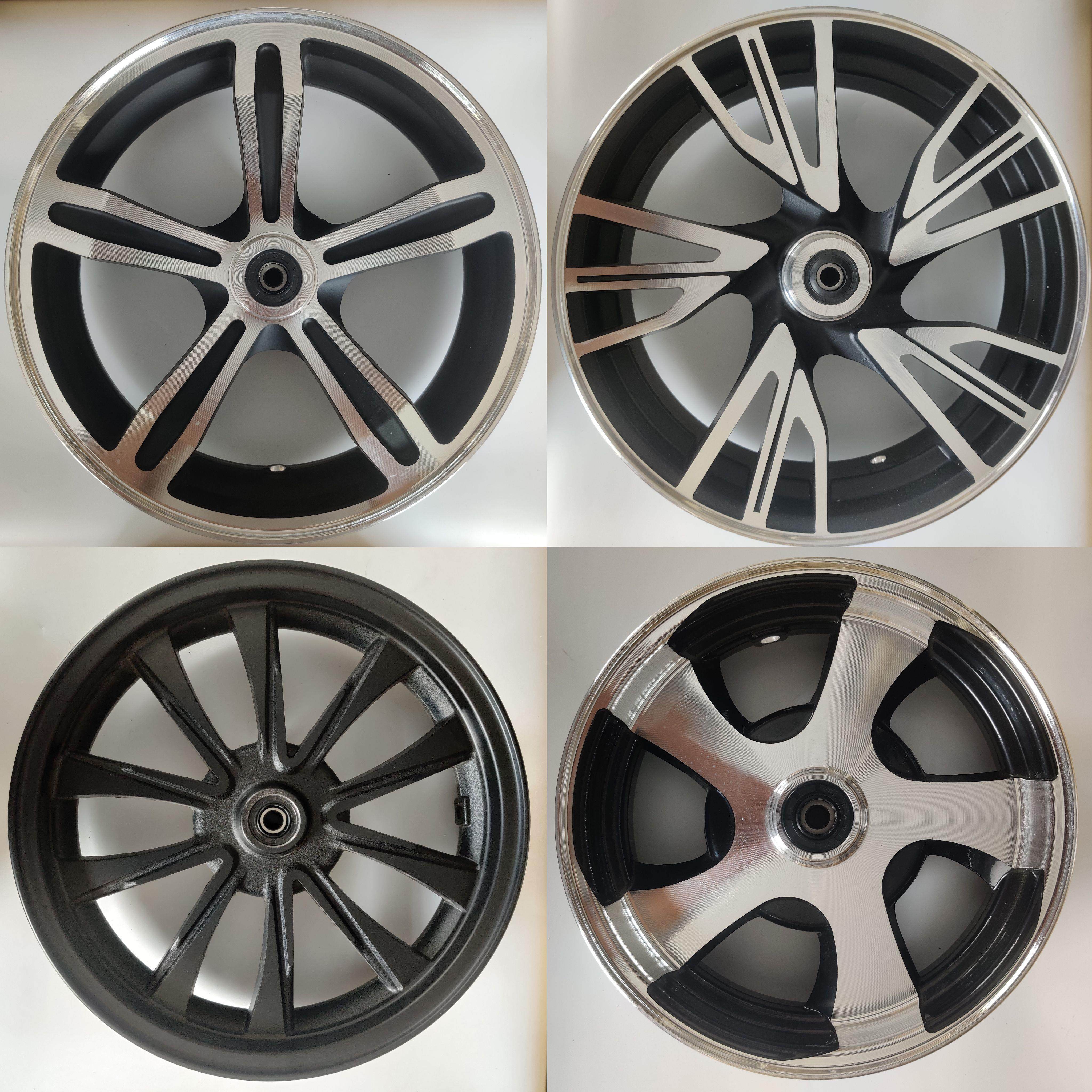 东威三轮车130/60-13碟煞前轮圈120/70-12铝轮毂400-10前轮毂钢圈