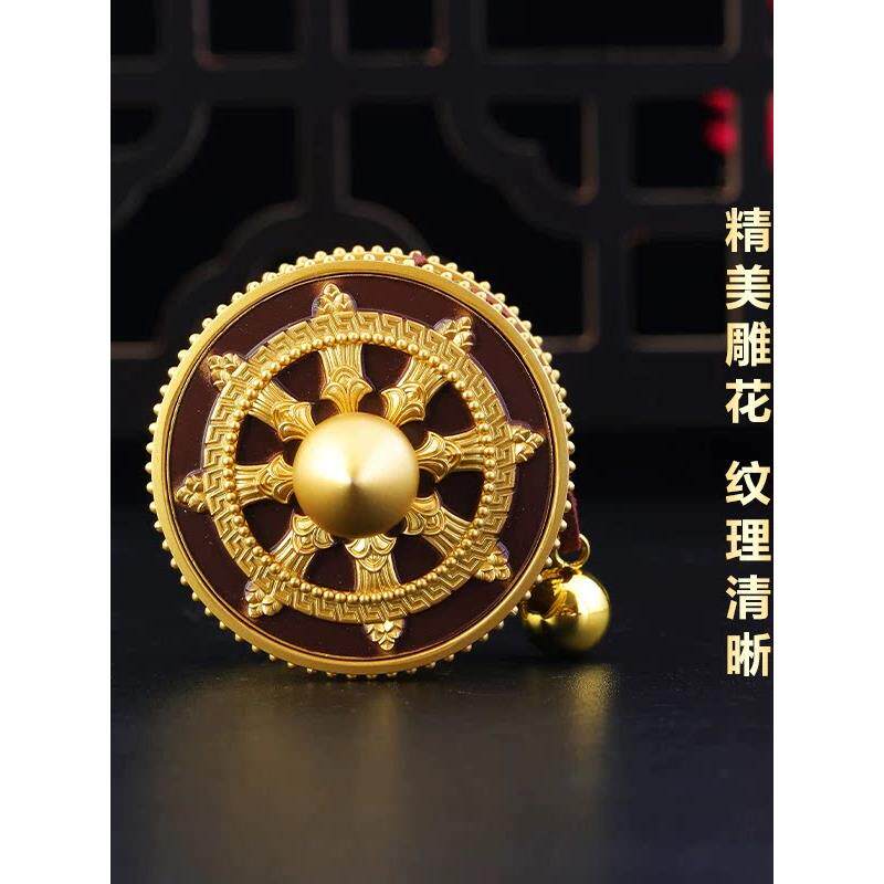 藏式手摇转金筒西藏手持转轮简经筒六字真言民族装饰品藏族转金桶