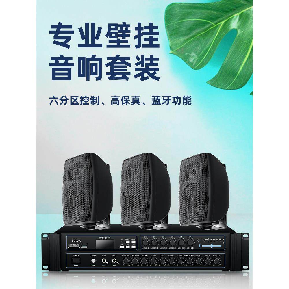 壁挂式音频集商业恒压放大器商店专业背景音乐广播扬声器壁挂式扬