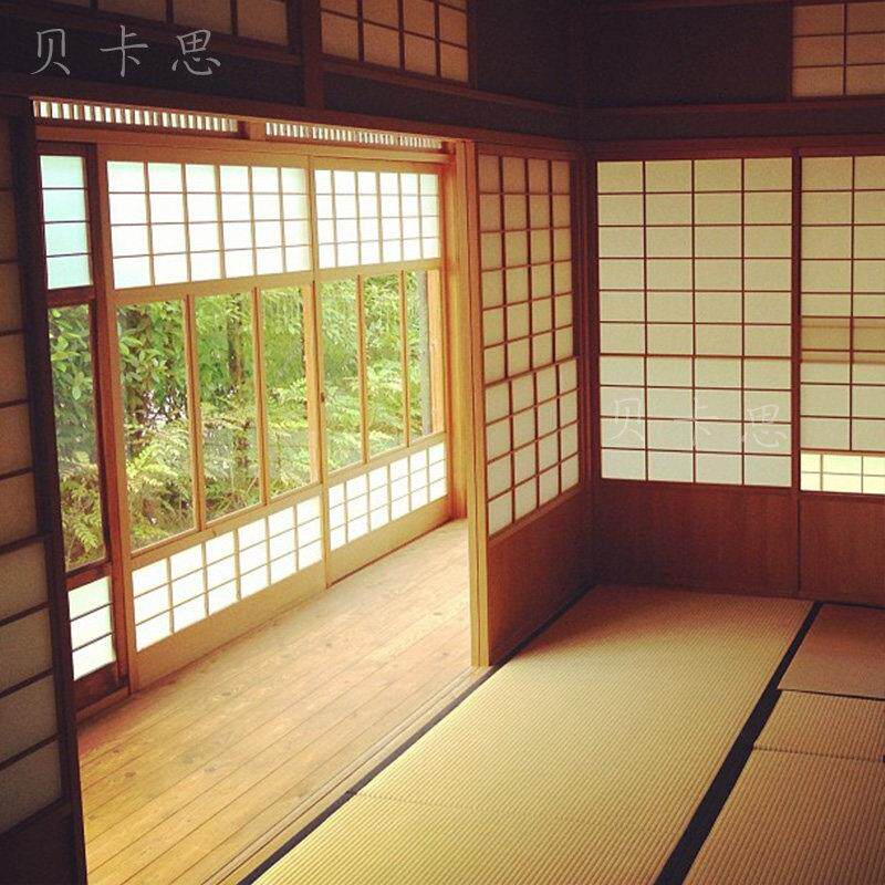 日式拉门雪见门窗谷仓门实木隔断门折叠木门榻榻米门移门玻璃门