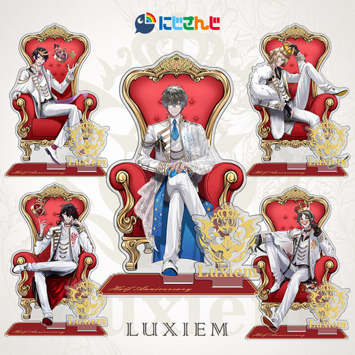 双插大立牌日本Luxiem彩虹社出道半周年谷VoxIkeLucaMystaShu摆件
