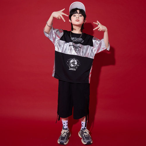 2026新款爵士舞女童服街舞儿童嘻哈潮服女孩走秀表演服炸街演出服