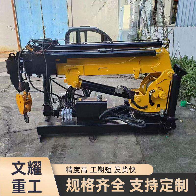 横放式车载吊机吨货车随车吊全自动液压随车吊液压车载吊机