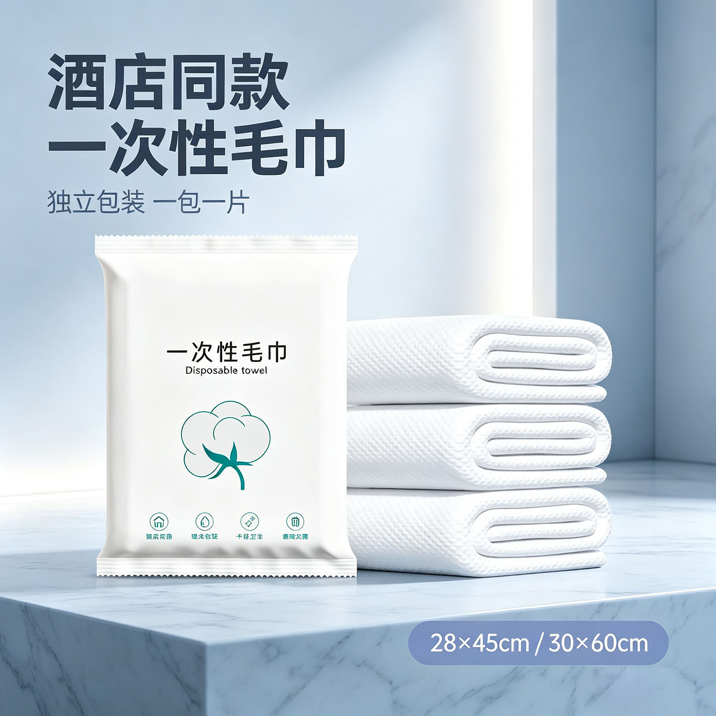 一次性毛巾旅行独立装纯棉免洗便携酒店同款洗脸巾民宿宾馆毛巾