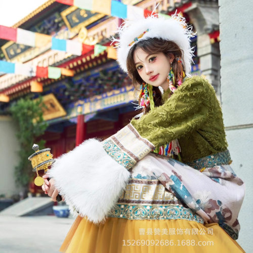2026新款影楼时尚个人藏族传统服装四季款藏袍旅拍艺术写真照摄影