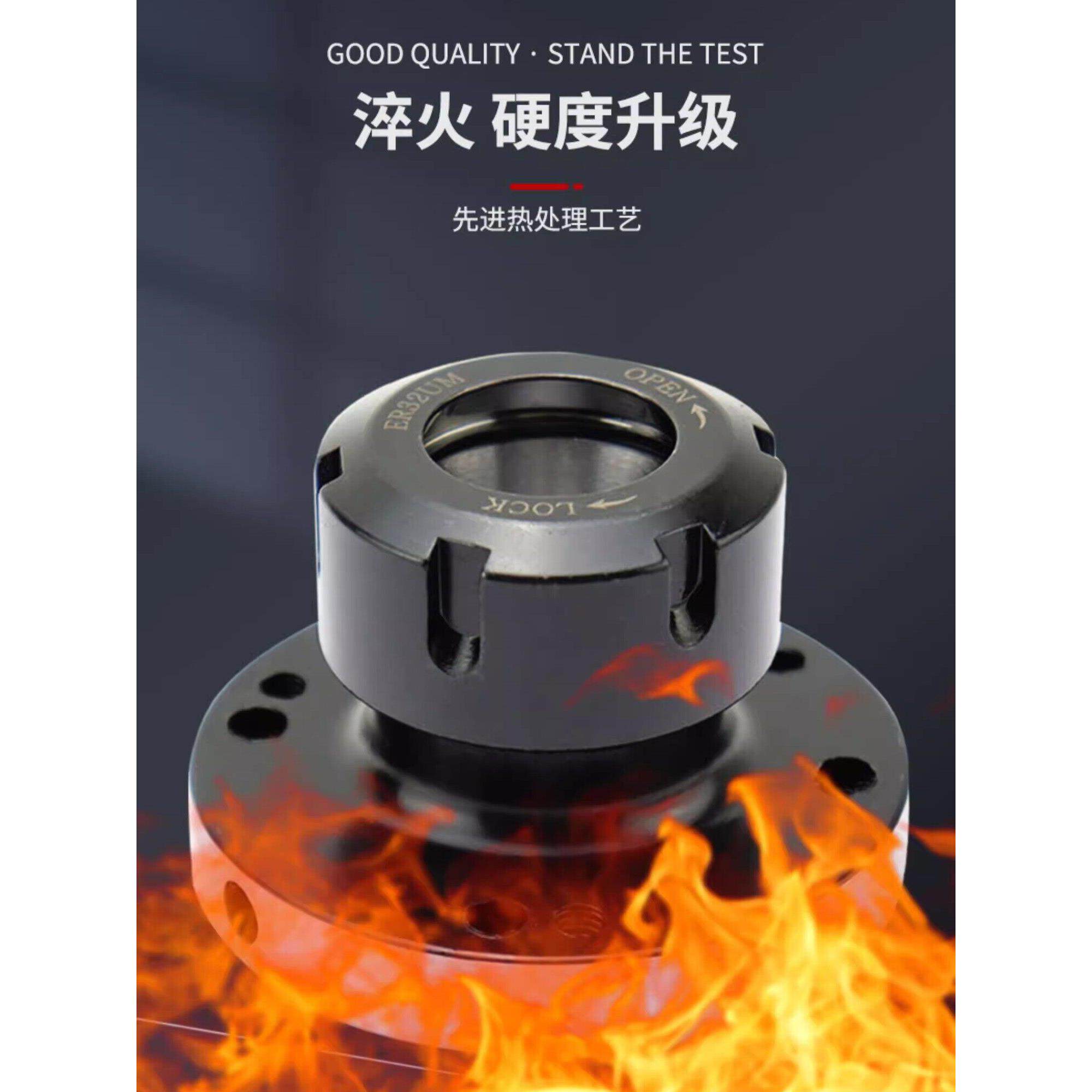 高精夹头座ER16/32/40/50筒夹A2法兰盘四五轴夹头直孔可代替卡盘