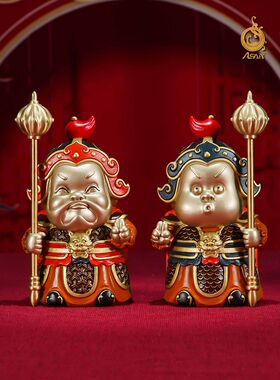 全铜摆件《守宅小门神》客厅桌面玄家居饰品礼品桌面客厅工艺摆件