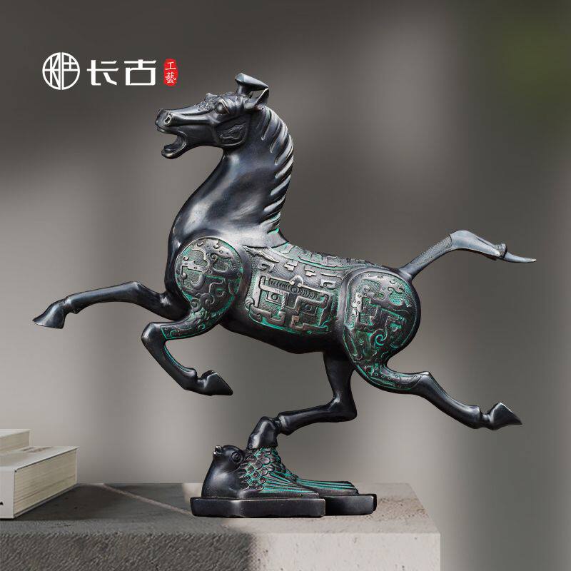铜马摆件马踏飞燕开业礼品摆件铜奔马家居办公室摆件铜马工艺品