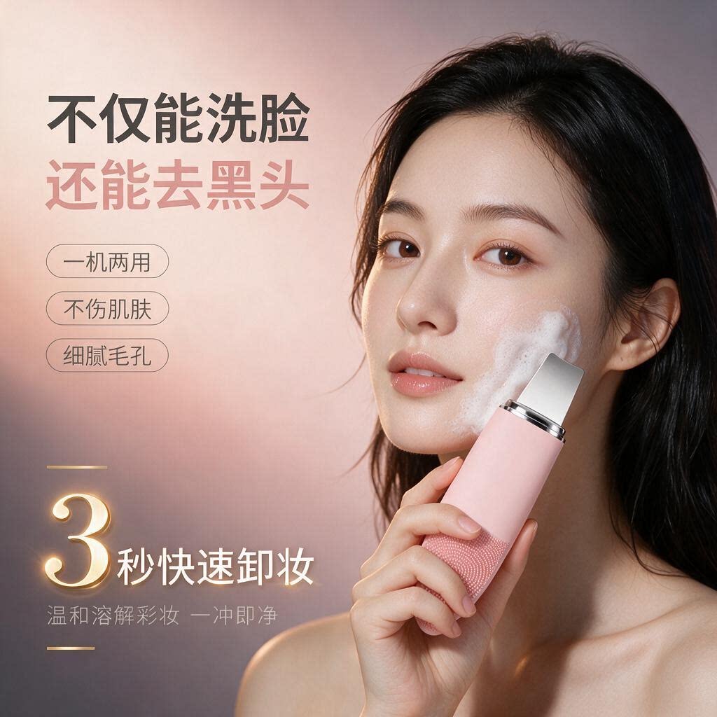 舒漾纪超声波洁面洗脸仪去黑头粉刺深层清洁毛孔快速卸妆美容仪