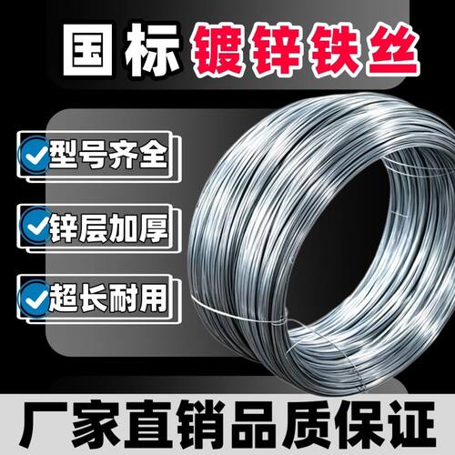 国标镀锌铁丝线建筑工地8 10 12 14 16 18号搭大棚围栏园艺绑丝