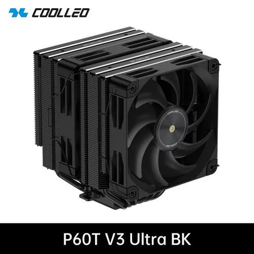 酷里奥P60T V3 Ultra双塔双风扇CPU风冷散热器U型猛钢骨架六热管