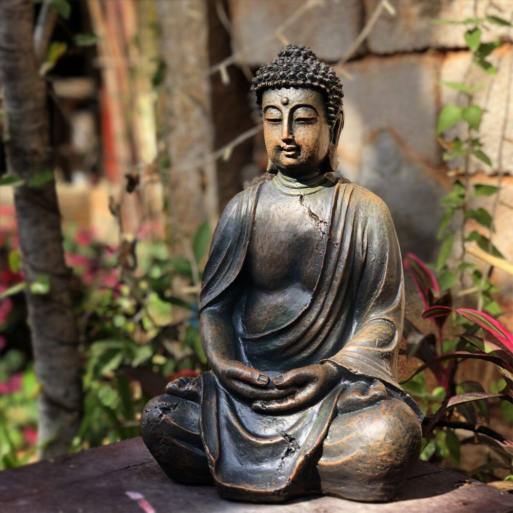 佛像摆件禅意花园中式复古佛头客厅茶室东南亚玄关走廊景观装饰品