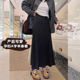 孕妇a字半身裙秋冬外穿加绒加厚软糯垂感中长款 直筒鱼尾半身裙子